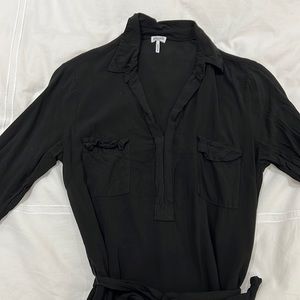 Splendid Black Shirt Mini Dress